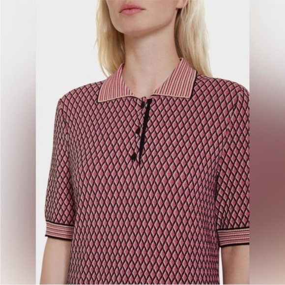 New! Marc Cain Kitted Polo Dress - Picture 2 of 12